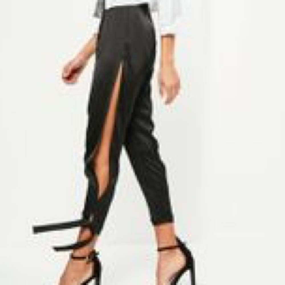 Shine Split Wrap Around Ankle Trouser